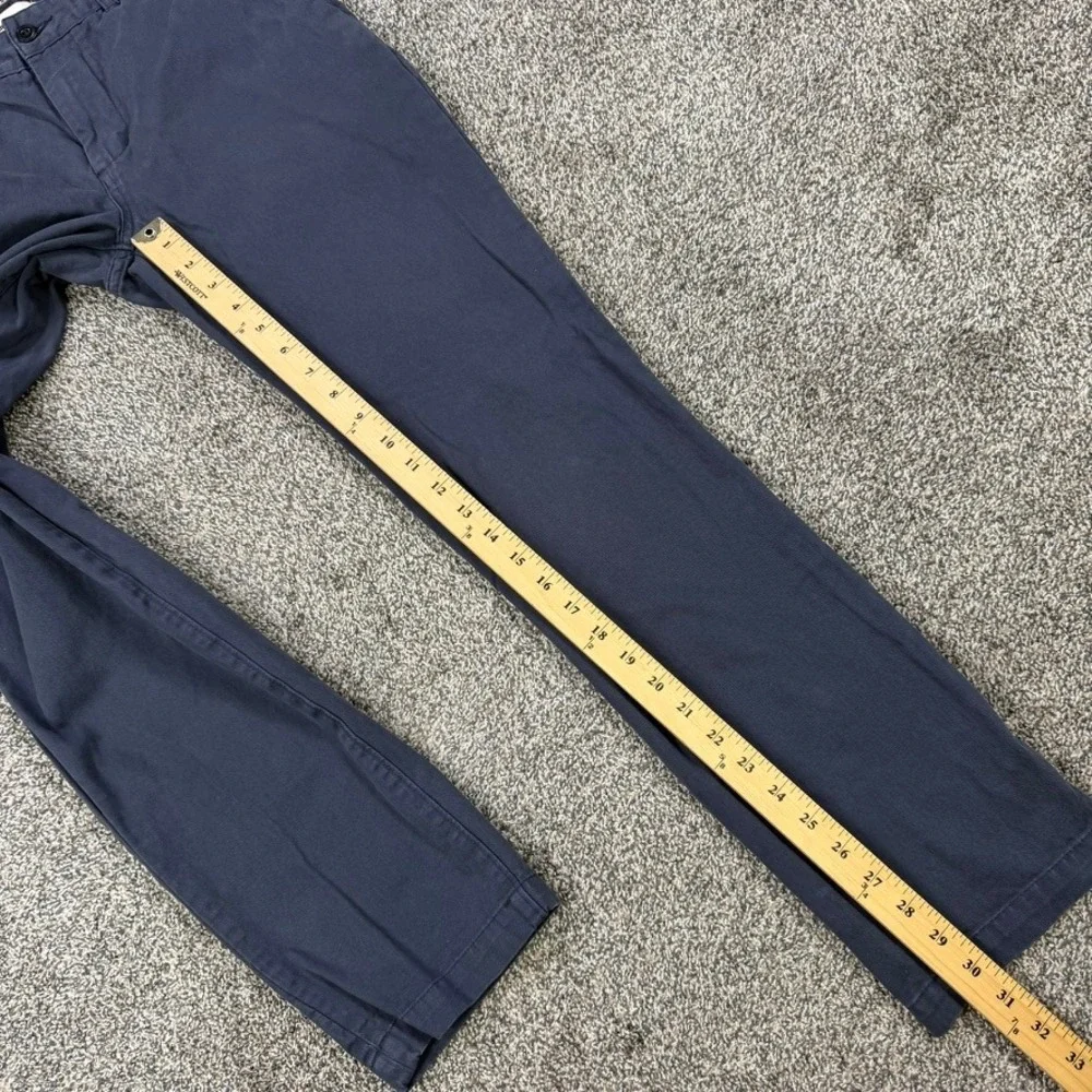 Taylor Stitch The Foundation Pant Mens 30x32 Slim Fit Navy Organic Cotton Chino
